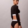 Camisola de manga comprida com forro leve em algodão Modal Bralette Icon