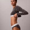 Camisola de manga comprida com forro leve em algodão Modal Bralette Icon