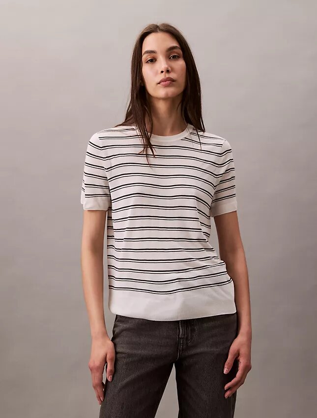 Camisola de manga curta em viscose Camisola de manga curta em viscose