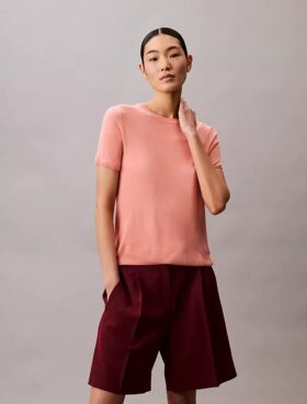 Camisola de manga curta em viscose