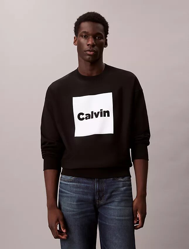 Camisola Descontraída com Logótipo em Moletom Camisola Descontraída com Logótipo em Moletom