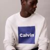 Camisola Descontraída com Logótipo em Moletom Camisola Descontraída com Logótipo em Moletom