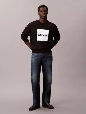 Camisola Descontraída com Logótipo em Moletom