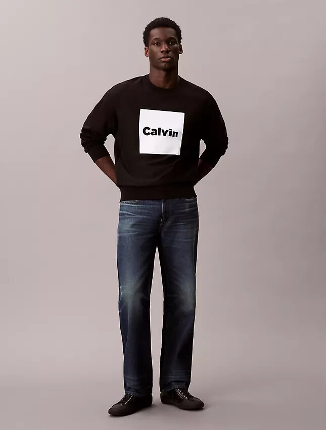 Camisola Descontraída com Logótipo em Moletom Camisola Descontraída com Logótipo em Moletom