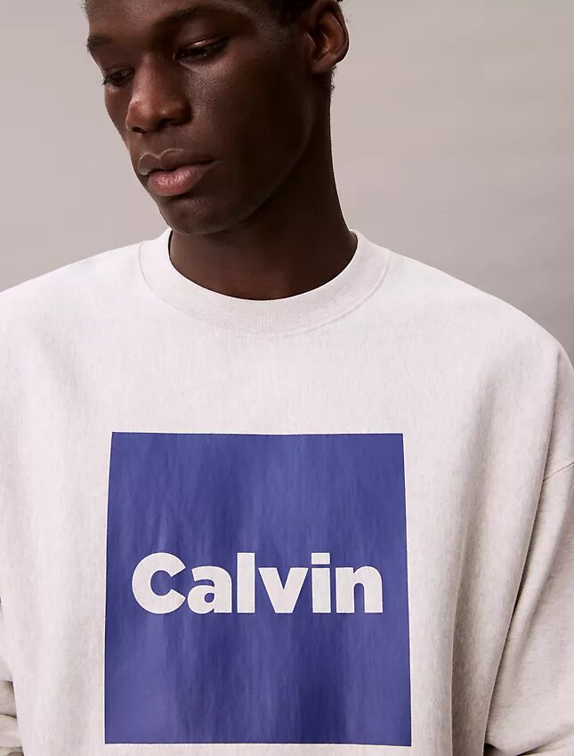 Camisola Descontraída com Logótipo em Moletom Camisola Descontraída com Logótipo em Moletom
