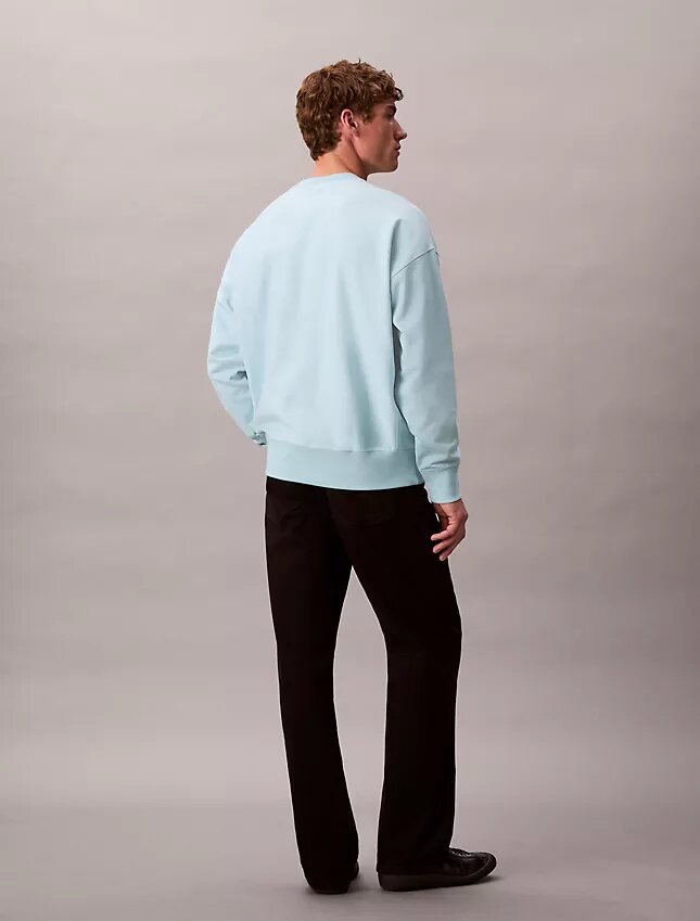 Camisola Descontraída em Felpa Premium com Logótipo Monogram Camisola Descontraída em Felpa Premium com Logótipo Monogram