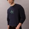 Camisola Descontraída em Tecido Felpudo Premium com Logótipo Monogram