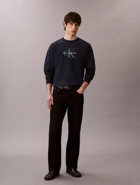 Camisola Descontraída em Tecido Felpudo Premium com Logótipo Monogram