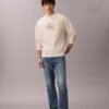 Camisola Descontraída em Tecido Felpudo Premium com Logótipo Monogram