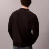 Camisola Descontraída em Tecido Felpudo Premium com Logótipo Monogram Camisola Descontraída em Tecido Felpudo Premium com Logótipo Monogram
