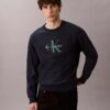 Camisola Descontraída em Tecido Felpudo Premium com Logótipo Monogram