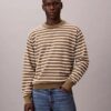Camisola fácil de usar com riscas em algodão suave
