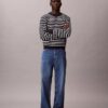 Camisola fácil de usar com riscas em algodão suave
