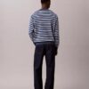 Camisola fácil de usar com riscas em algodão suave