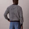 Camisola fácil de usar com riscas em algodão suave