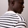Camisola fácil de usar com riscas em algodão suave