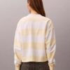 Camisola Henley com riscas universitárias Camisola Henley com riscas universitárias