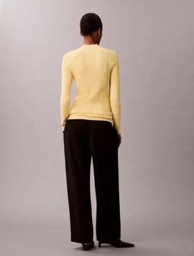 Camisola Justa em Canelado de Algodão