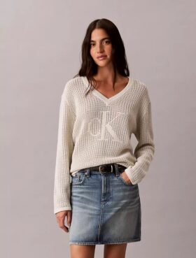 Camisola Monogram de algodão suave e descontraída