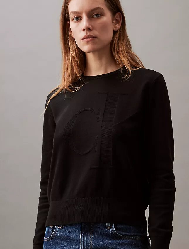 Camisola Monogram de algodão suave e descontraída Camisola Monogram de algodão suave e descontraída