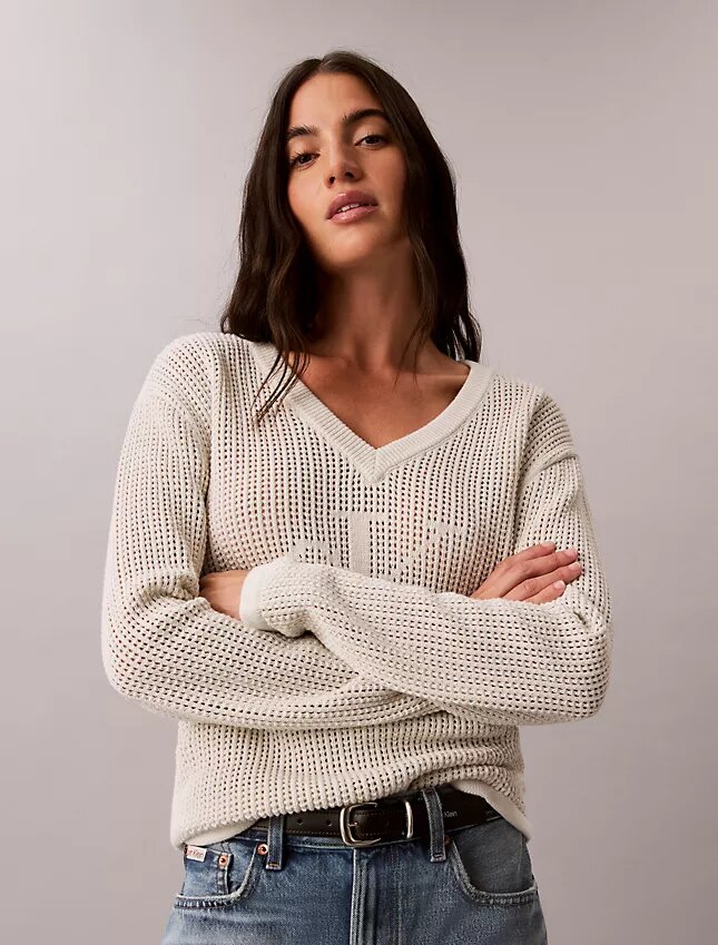 Camisola Monogram de algodão suave e descontraída Camisola Monogram de algodão suave e descontraída