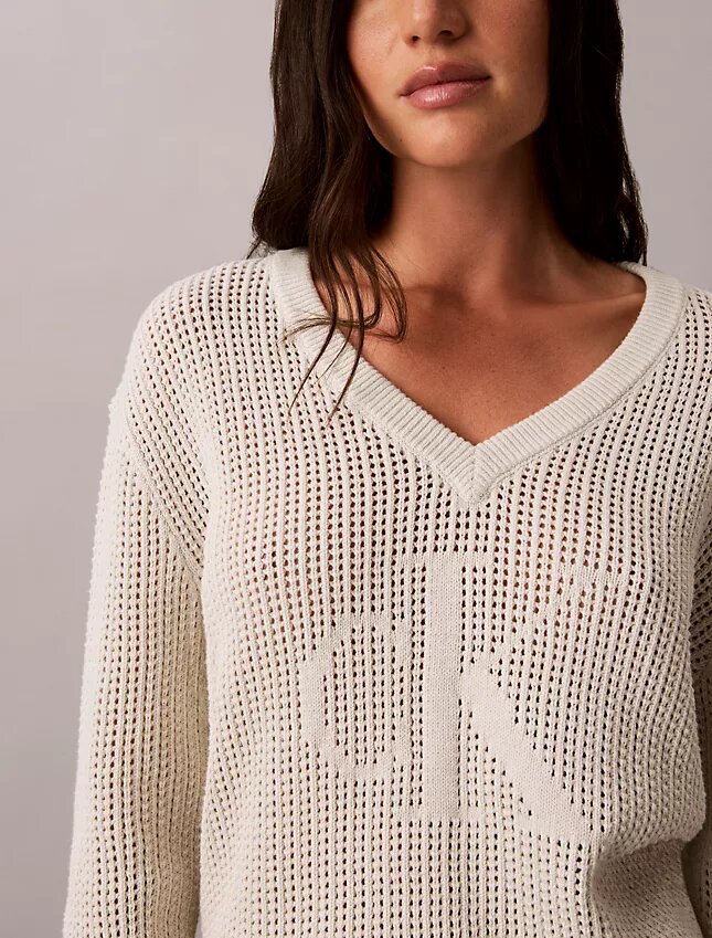 Camisola Monogram de algodão suave e descontraída Camisola Monogram de algodão suave e descontraída