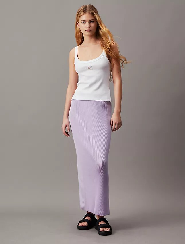 Camisola Monologo com canelado e saia maxi Camisola Monologo com canelado e saia maxi