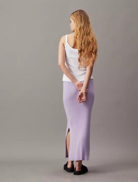 Camisola Monologo com canelado e saia maxi