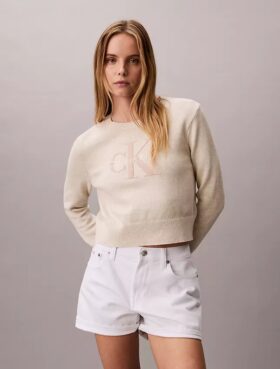 Camisola Monologo em chenille de algodão suave