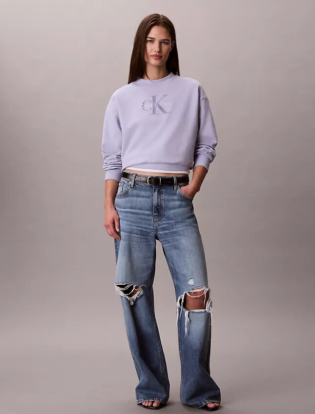 Camisola Monologo em French Terry de corte descontraído Camisola Monologo em French Terry de corte descontraído