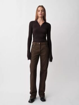 Camisola Polo Canelada Âmbar