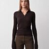 Camisola Polo Canelada Âmbar Camisola Polo Canelada Âmbar