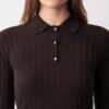 Camisola Polo Canelada Âmbar Camisola Polo Canelada Âmbar