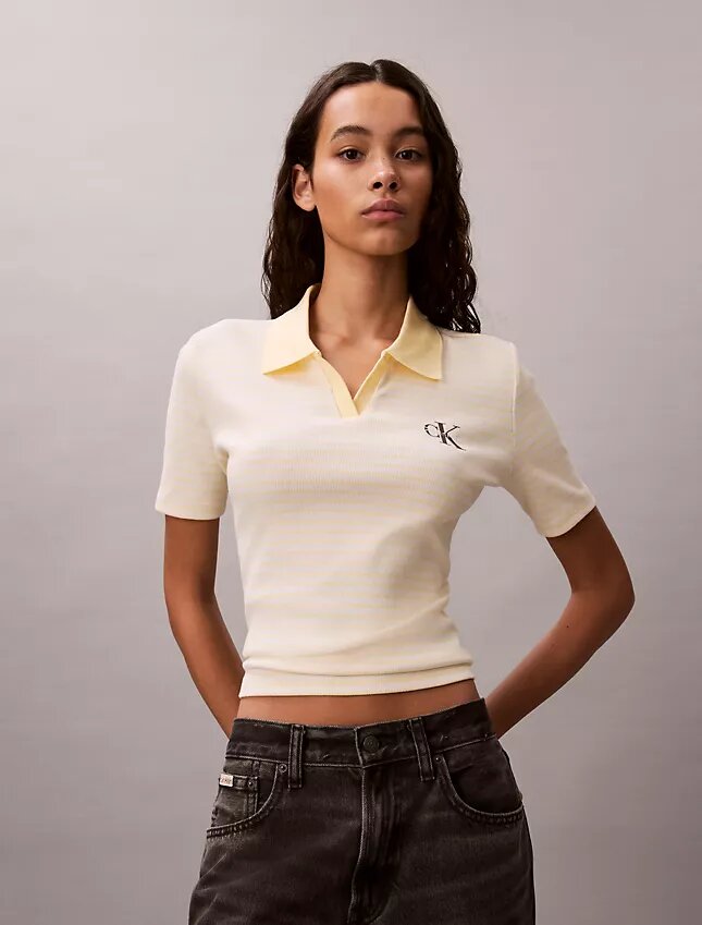 Camisola Polo com Risca Monologo Camisola Polo com Risca Monologo