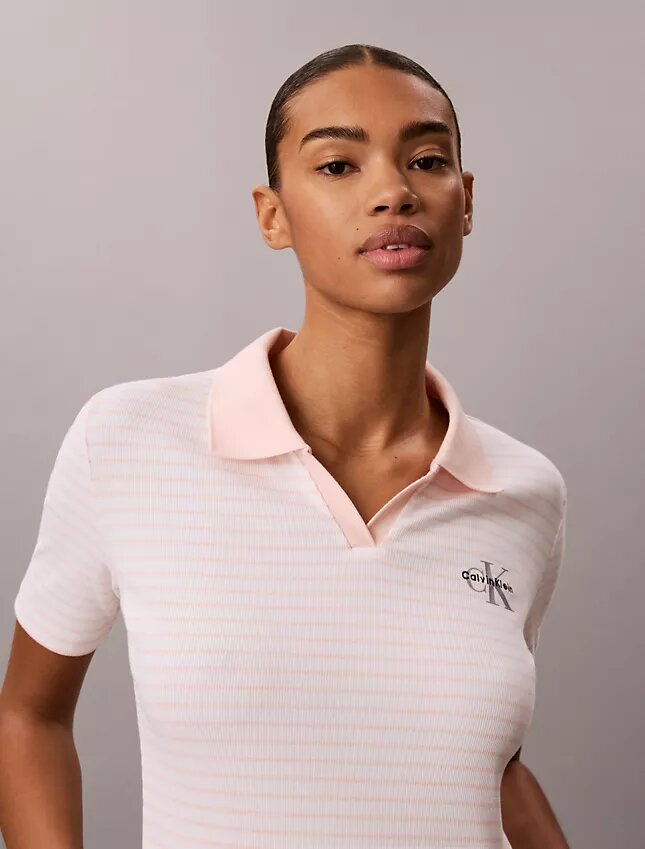 Camisola Polo com Risca Monologo Camisola Polo com Risca Monologo