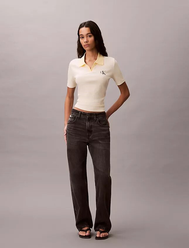 Camisola Polo com Risca Monologo Camisola Polo com Risca Monologo