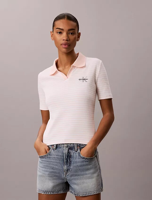 Camisola Polo com Risca Monologo Camisola Polo com Risca Monologo