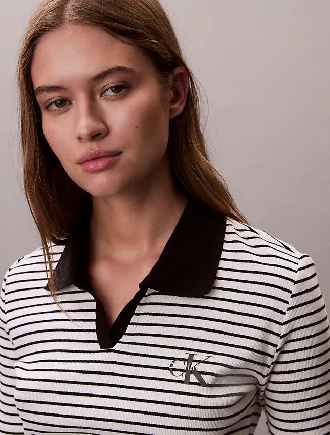 Camisola Polo com Risca Monologo Camisola Polo com Risca Monologo