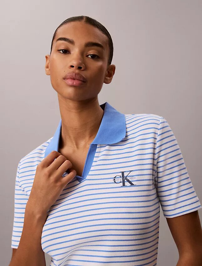 Camisola Polo com Risca Monologo Camisola Polo com Risca Monologo