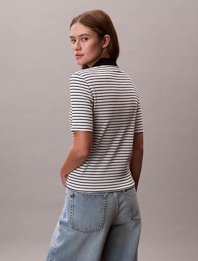 Camisola Polo com Risca Monologo Camisola Polo com Risca Monologo