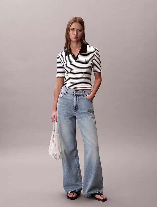 Camisola Polo com Risca Monologo Camisola Polo com Risca Monologo