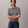 Camisola polo de malha folgada Camisola polo de malha folgada
