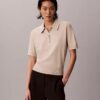 Camisola polo de malha folgada Camisola polo de malha folgada