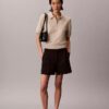 Camisola polo de malha folgada Camisola polo de malha folgada