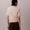 Camisola polo de malha folgada Camisola polo de malha folgada