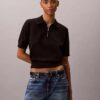 Camisola polo de malha folgada Camisola polo de malha folgada