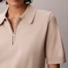 Camisola polo de malha folgada Camisola polo de malha folgada