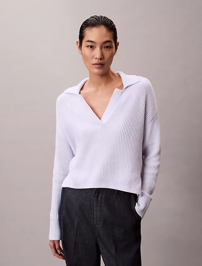 Camisola polo descontraída em algodão suave Camisola polo descontraída em algodão suave