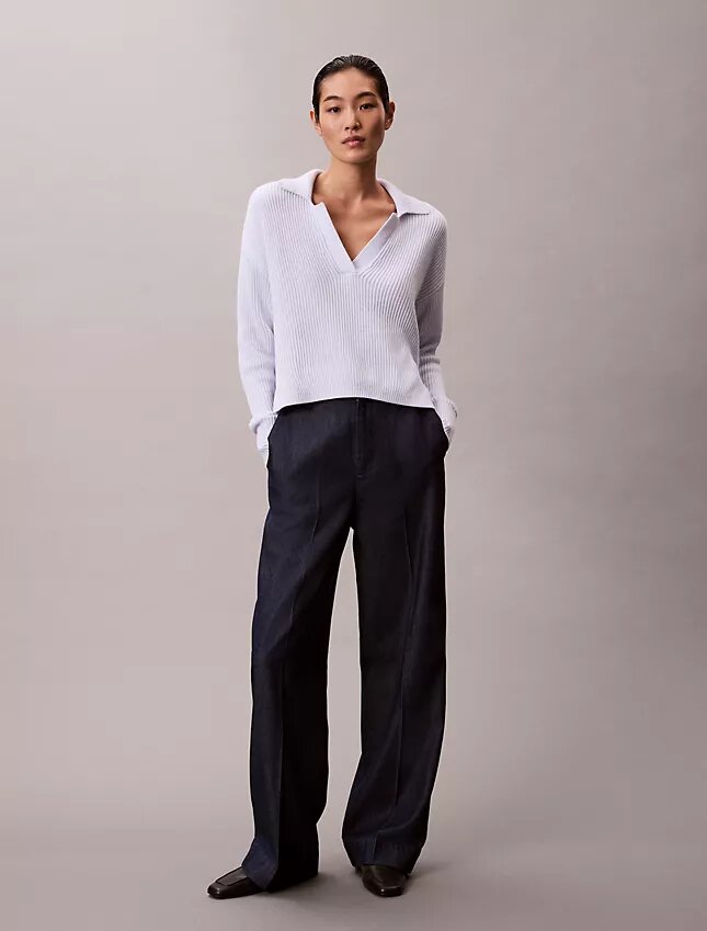 Camisola polo descontraída em algodão suave Camisola polo descontraída em algodão suave