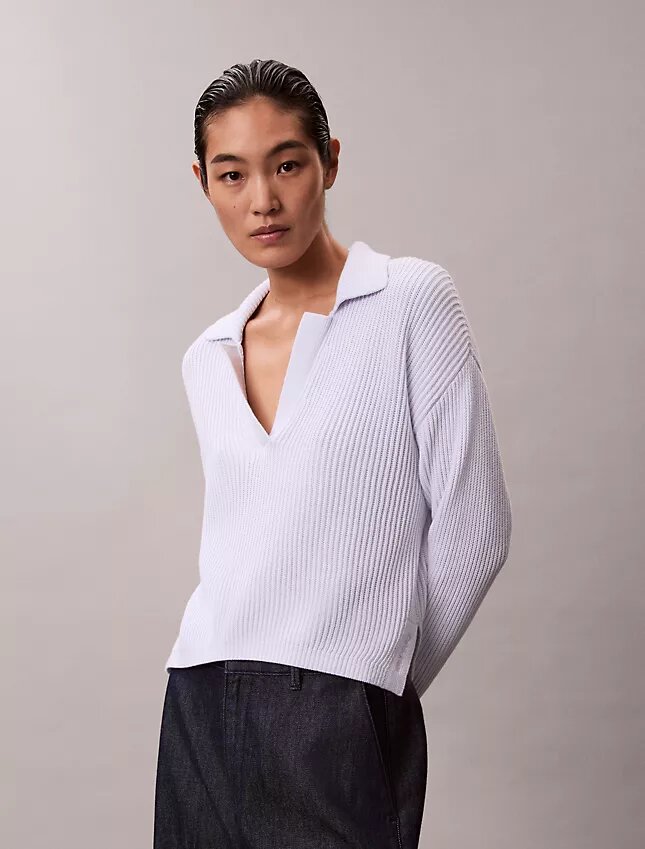 Camisola polo descontraída em algodão suave Camisola polo descontraída em algodão suave